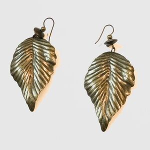 Elegant Bronze Leaf Earrings